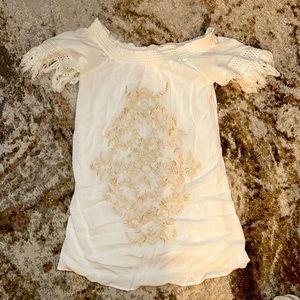 Boho Off the Shoulder Mini Dress